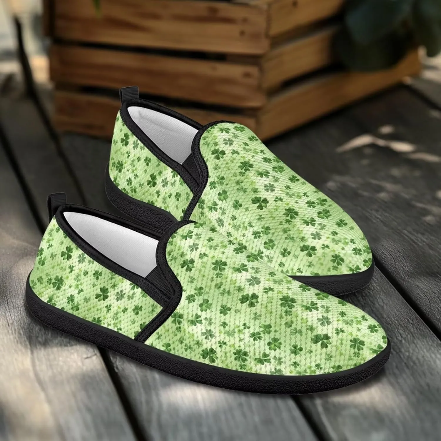 St. Patrick's Day Holiday Dress Walking Shoes Women Trendy Casual Sneakers Comfy Slip On Breathable Gym Workout Fitness Size 5.5-10.5