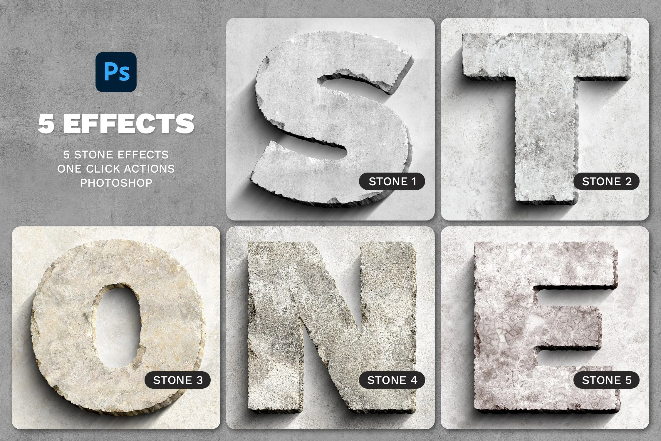 Stone Effect Photoshop Action
