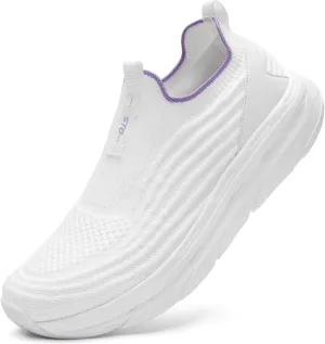 STQ Women's Slip On Walking Tennis Shoes Cushion Comfortable Orthopedic Sneakers Breathable Non-Slip Athletic Gym Workout Shoe