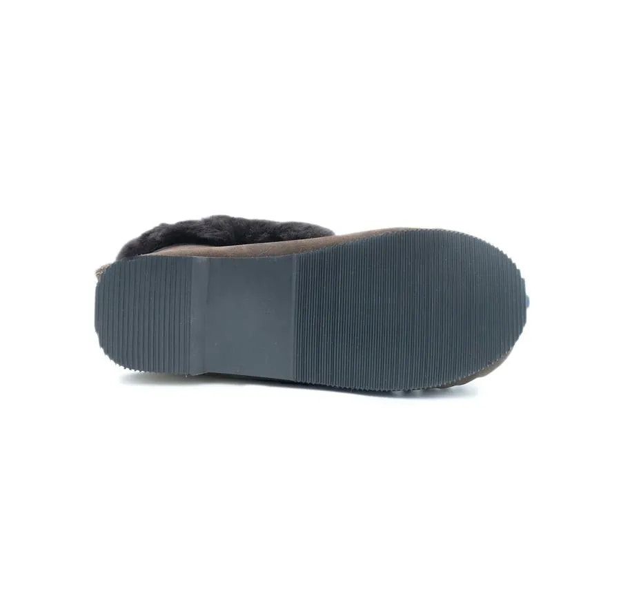 Thick Sole Moccasins  - Chocolate Brown