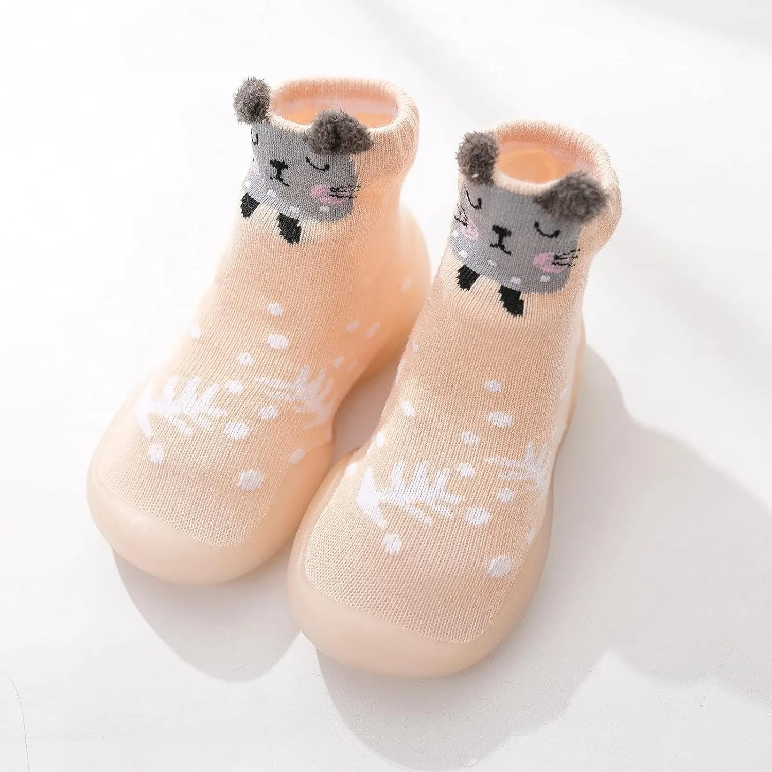 Toddler Girl Shoes,Toddler Baby First Walkers Socks Shoes Cartoon Animals Elastic Non-Slip Baby Shoes Baby Booties