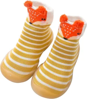 Toddler Girl Shoes,Toddler Baby First Walkers Socks Shoes Cartoon Animals Elastic Non-Slip Baby Shoes Baby Booties