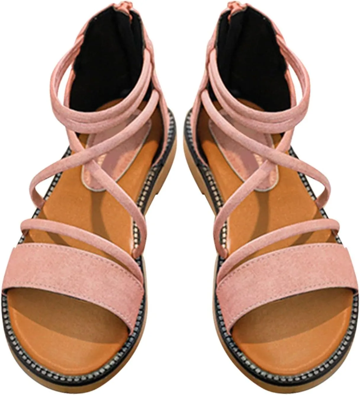 Toddler Girls Summer Sandals Solid Open Toe Hig Flat Shoes Girls Beach Holiday Child Cute Zipper Sandals