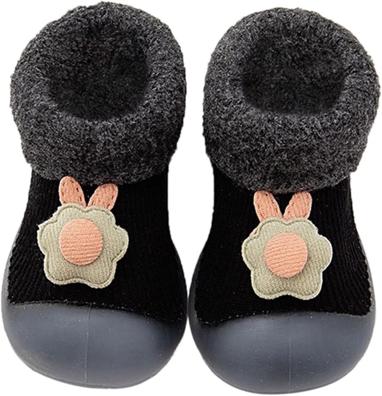 Toddler Sock Shoes,Baby Home Slippers Cartoon Warm House Slippers for Infant Lined Winter Indoor Shoes Girls Boots