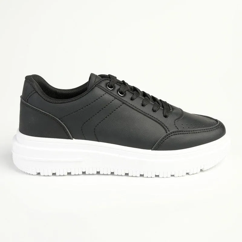 Tom Tom Lace Up Sneaker - Black / White
