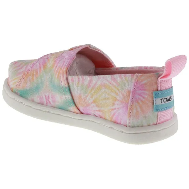 Toms Shoes Infants Canvas Alpargata Tie Dye Pink