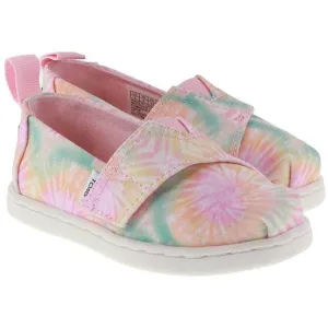 Toms Shoes Infants Canvas Alpargata Tie Dye Pink