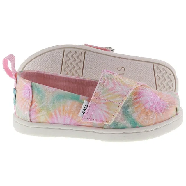 Toms Shoes Infants Canvas Alpargata Tie Dye Pink
