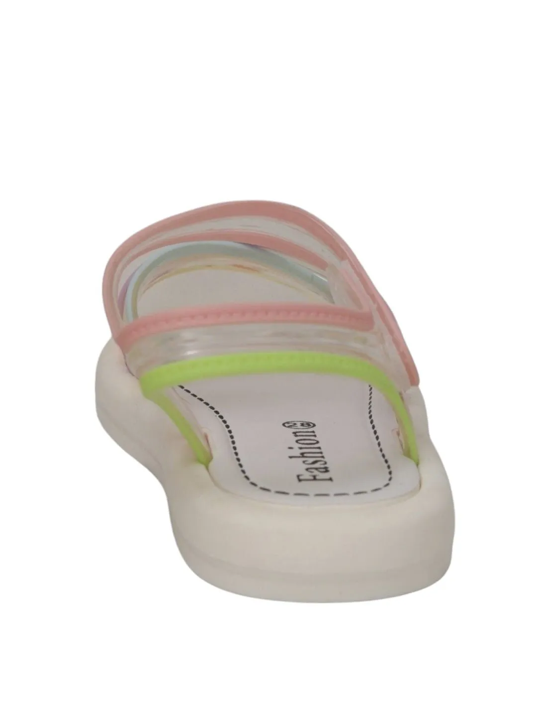 Transparent Colour Block Girl's Sandals