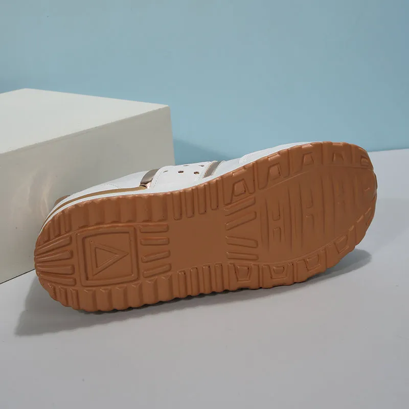 TrendyStride Comfort Low-Top Color-Block Thick Sole Sneakers