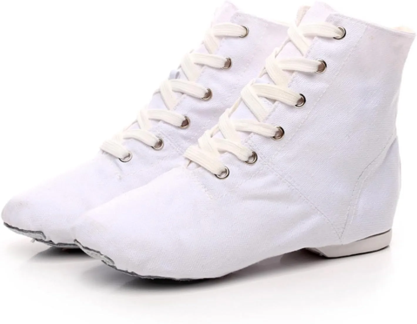 Unisex Kids Canvas Dance Shoes Jazz Shoes for Teens Girls Dance Boots Split Sole Ballroom Dancing Flat Shoes