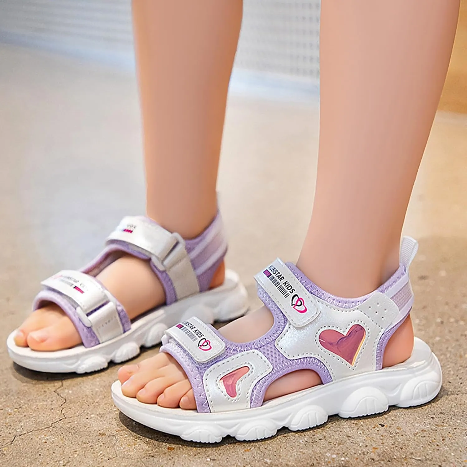 Unisex Slides for Indoor and Outdoor Girls Sandals Comfortable Soft Sole Open Toe Fashionable Thick Sole Beach Outdoor Sandals Flower Girl Shoes