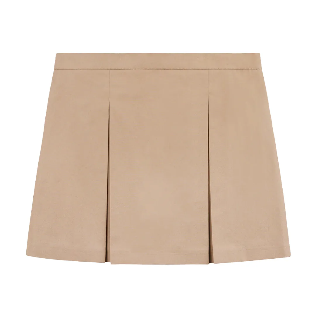 Vendome Double Pleat Skirt Beige
