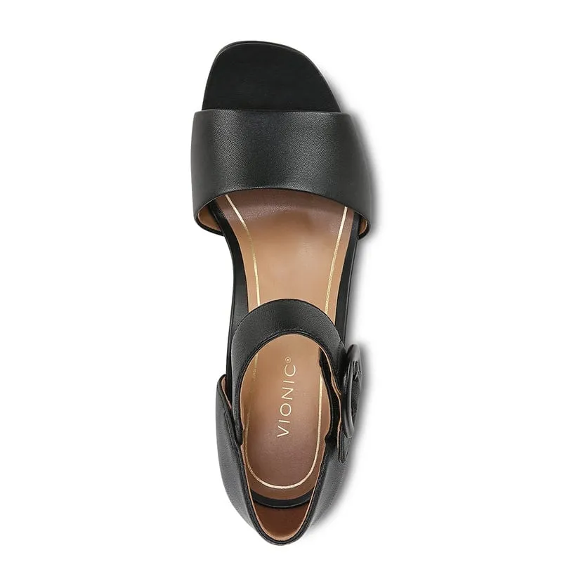 Vionic Women's Chardonnay Heeled Sandals- Black