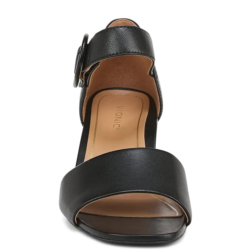 Vionic Women's Chardonnay Heeled Sandals- Black