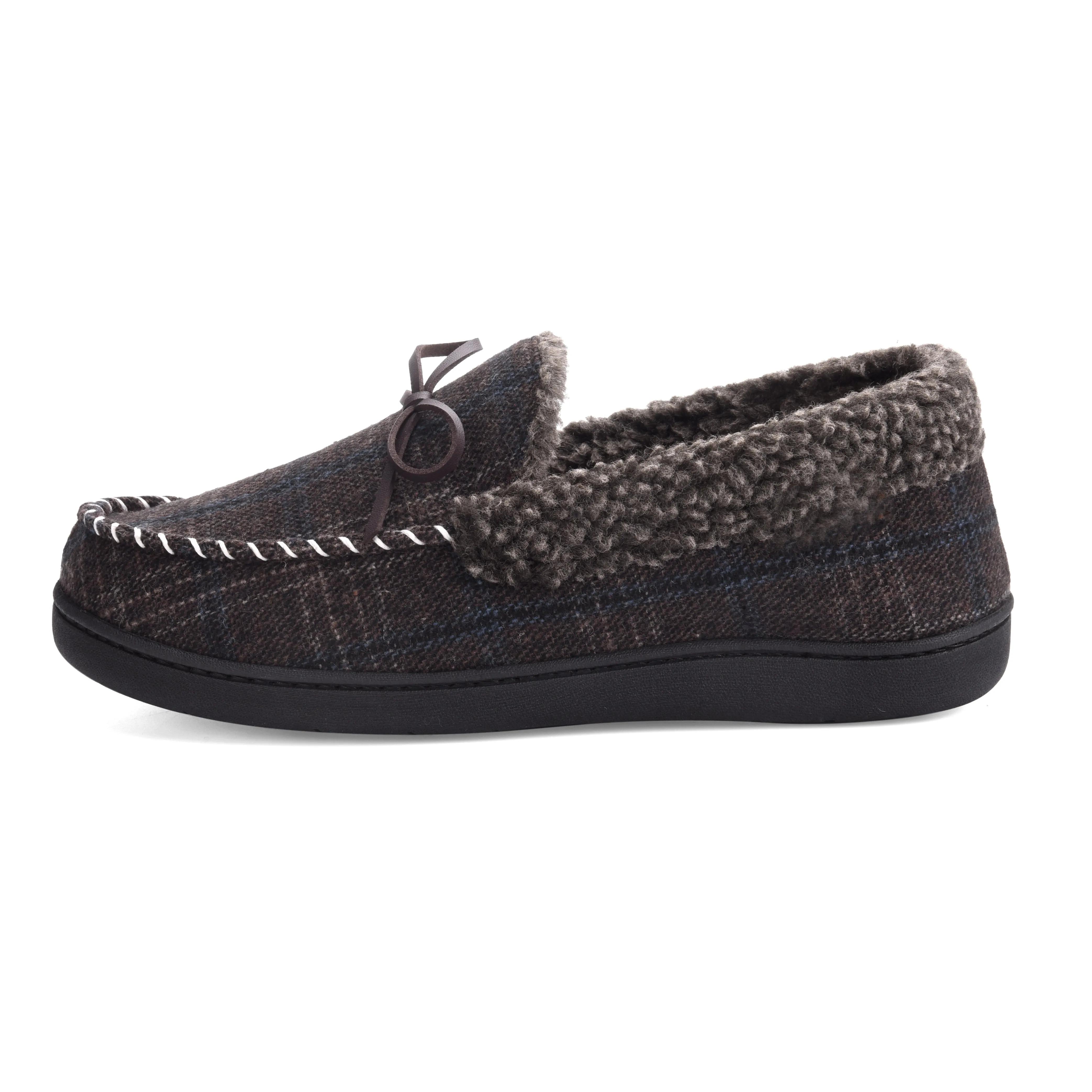 VONMAY Men's Moccasin Slippers Comfort Polar Fleece House Shoes Warm Flannel Lining Memory Foam Indoor & Outdoor