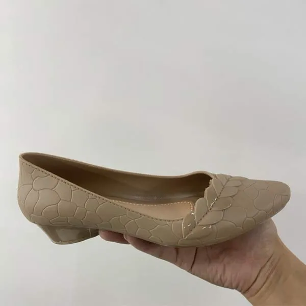 Women's Chunky Heel Pointed Toe Soft Sole Pumps 63435903C