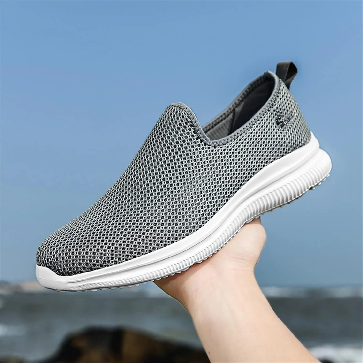 Women's Fashion Sneaker Mesh Slip On Black Non Slip Shoes for Women Comfortable White Running Shoes Men Suede Loafers Women Fashion Sneakers for Women