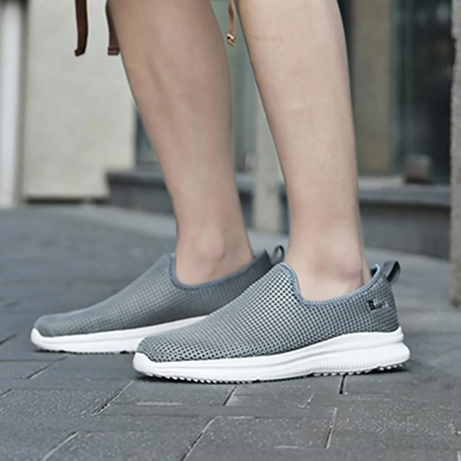 Women's Fashion Sneaker Mesh Slip On Black Non Slip Shoes for Women Comfortable White Running Shoes Men Suede Loafers Women Fashion Sneakers for Women