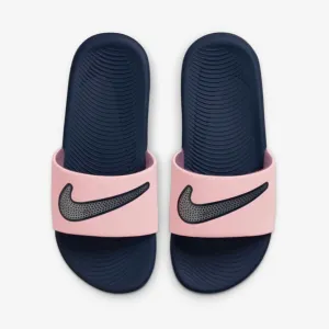 Women's / GS Nike Kawa Slide SE "Pink Glaze" (Pink Glaze/Midnight Navy/Metallic Silver)(DB3299-600)