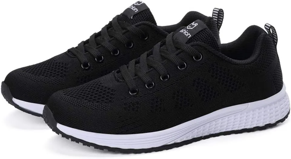 Women's Running Walking Tennis Shoes Comfortable Lace Up Womens Running Shoes Wide Casual Tennis Shoes Wedge Sneakers Waterproof Tennis Shoe Trainers Shoe