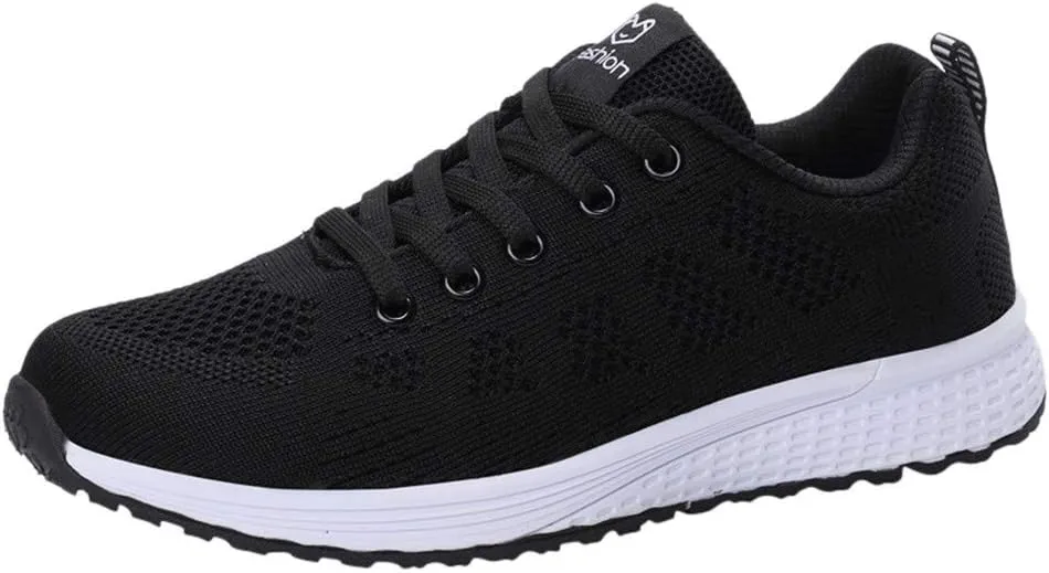 Women's Running Walking Tennis Shoes Comfortable Lace Up Womens Running Shoes Wide Casual Tennis Shoes Wedge Sneakers Waterproof Tennis Shoe Trainers Shoe