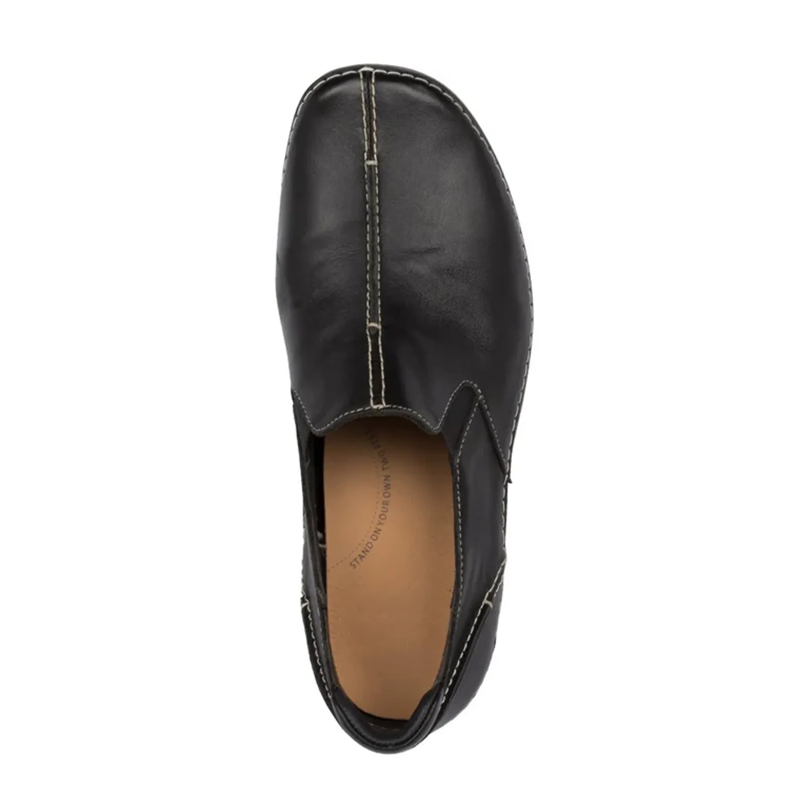 Ziera Luis Extra Wide Slip On (Women) - Black Leather